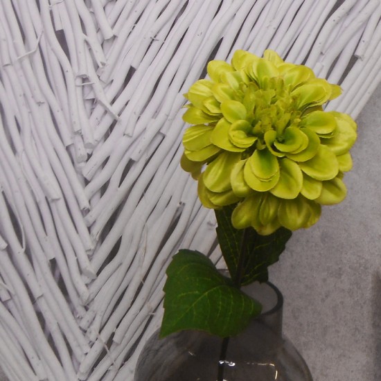 Zinnia Lime Green 46cm Artificial Flowers